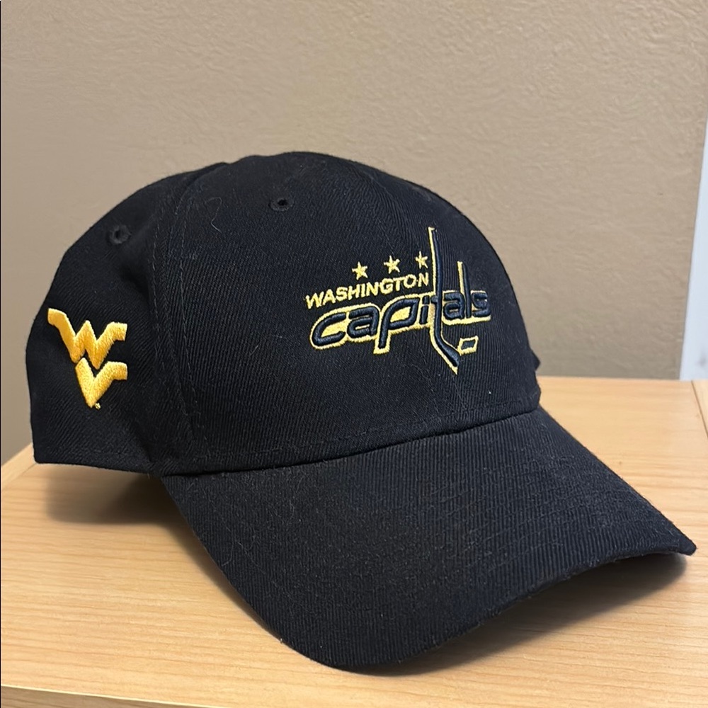 Washington Capitals Black Cap with Gold Embroidery